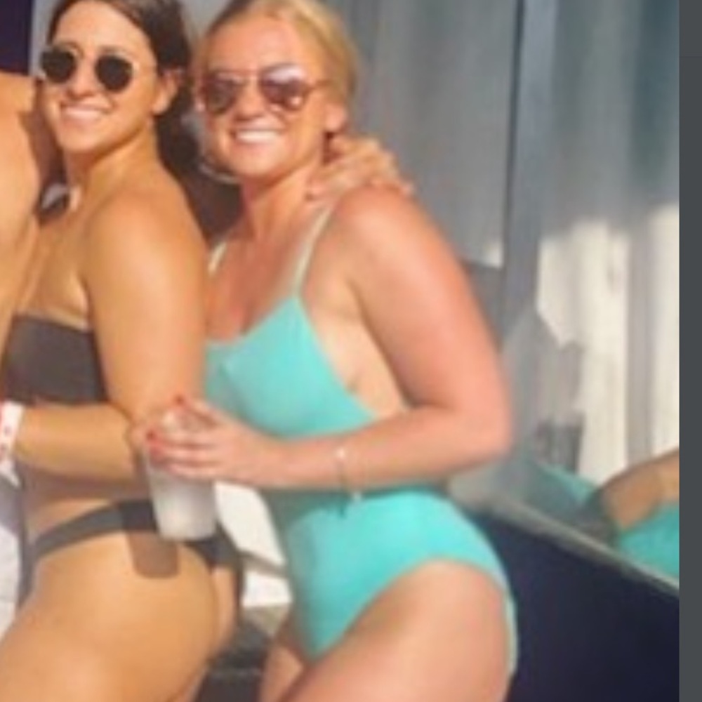 VICTORIAS SECRET BLUE ONE PIECE BATHING SUIT - WORN TWICE